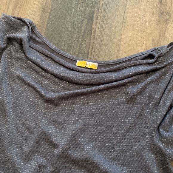 Free people palmers grey shimmer top. Worn once or twice. 88 retail - Picture 5 of 8